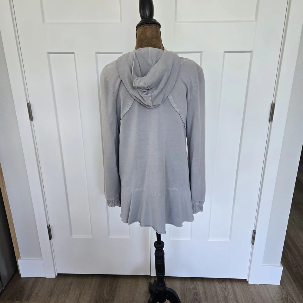 Gray Women's Hooded Topper - Picture 2 of 8
